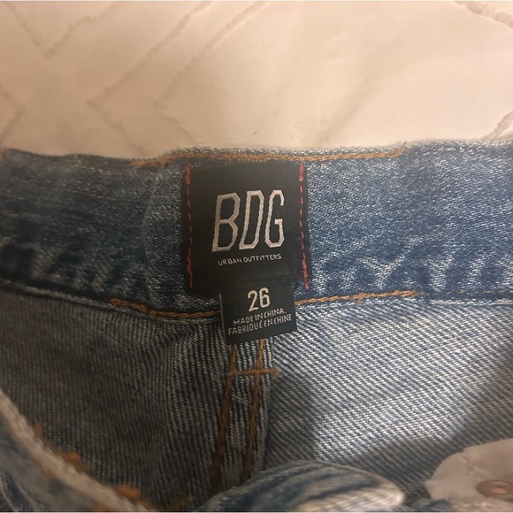 Urban Outfitters BDG High Waisted Straight Leg Two-Tone Block Jean - Picture 2 of 5